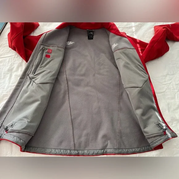 Red Northface warm jacket